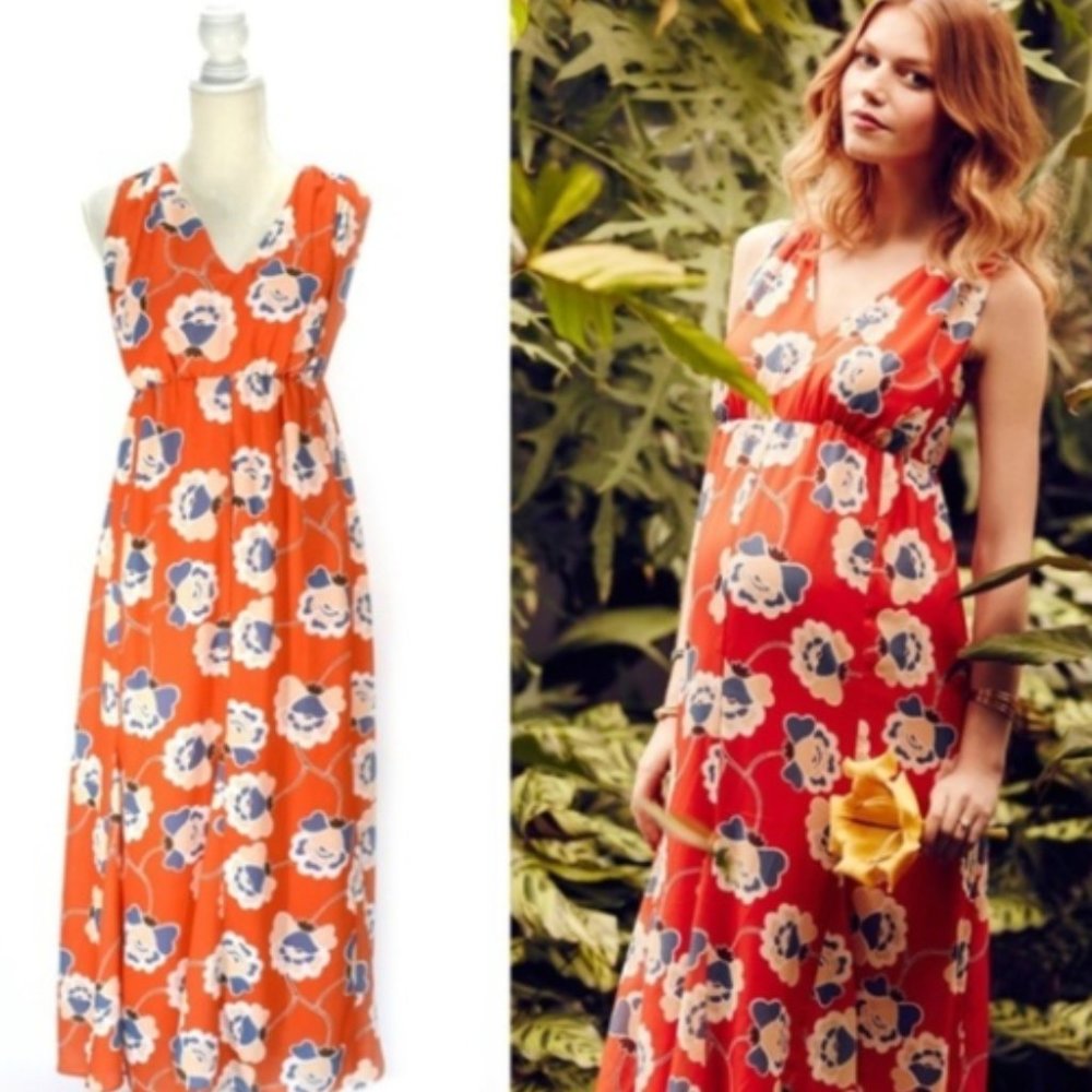 A PEA IN THE POD Open Back Maternity Maxi Dress